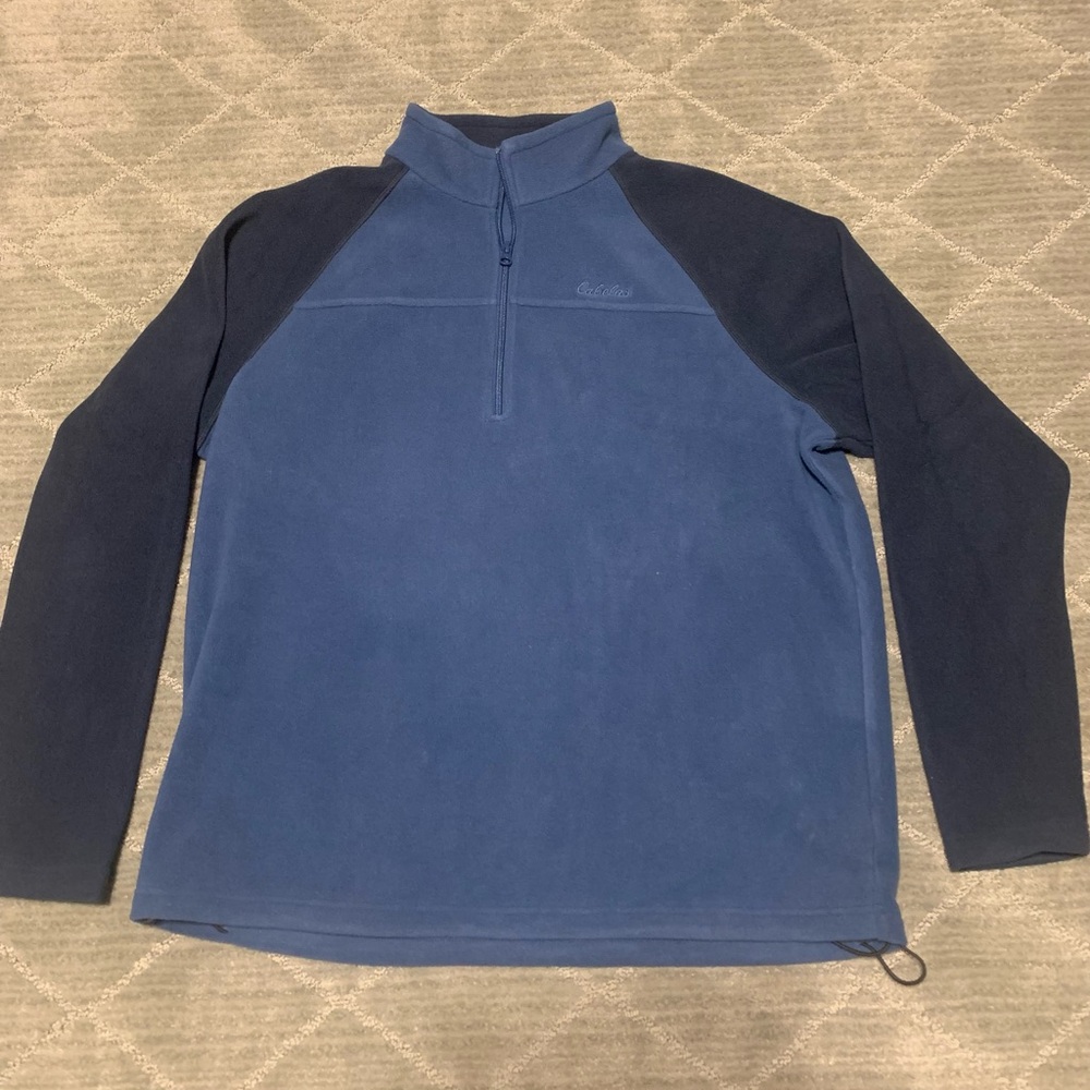 NEW Cabela’s men’s Lg Fleece 1/4 zip Pullover